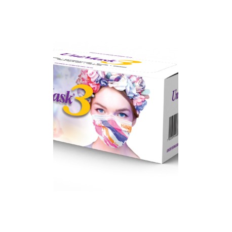 Cubrebocas Quirúrgico 3 Pliegues UniMask3 c/50pz