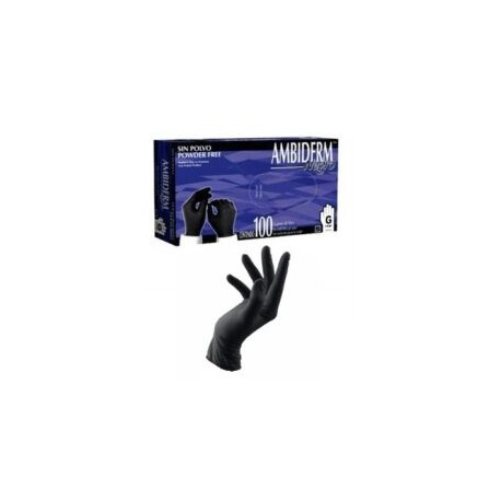 Guante Negro Plus Latex C/100 Mediano
