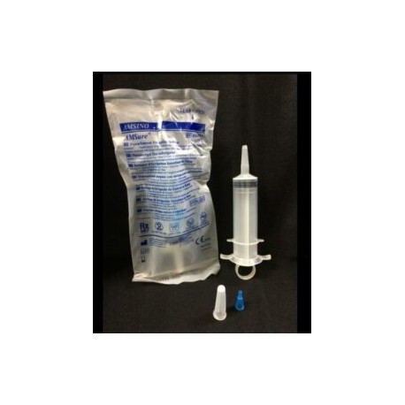 Jeringa para irrigar con anillo esteril