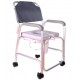 Silla Cómodo Ducha de Aluminio con Ruedas Acojinado