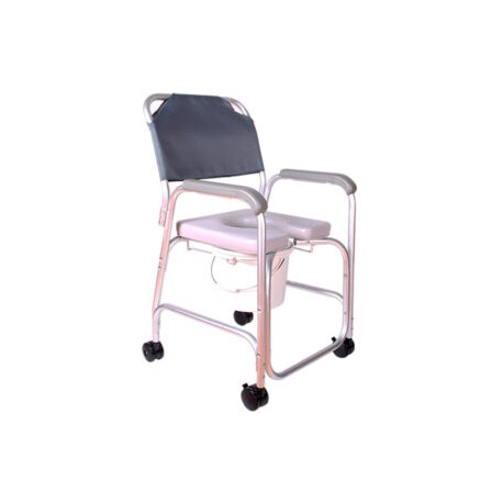 Silla Cómodo Ducha de Aluminio con Ruedas Acojinado